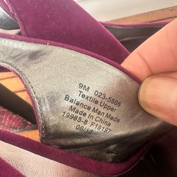 Worthington women's purple sling back platform heels size 9 - Picture 7 of 9